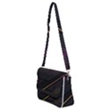 Gradient Geometric Shapes Dark Background Shoulder Bag with Back Zipper View2