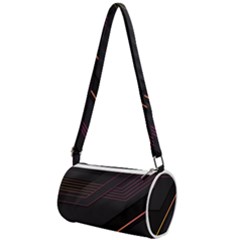 Gradient Geometric Shapes Dark Background Mini Cylinder Bag