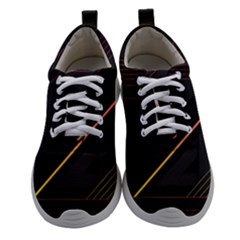 Gradient Geometric Shapes Dark Background Athletic Shoes