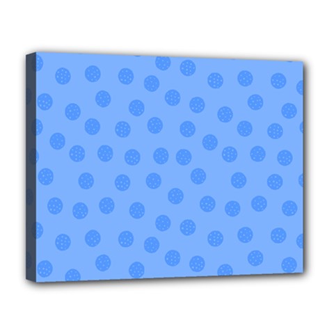 Dots With Points Light Blue Canvas 14  X 11  (stretched) by AinigArt