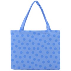 Dots With Points Light Blue Mini Tote Bag