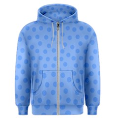 Dots With Points Light Blue Men s Zipper Hoodie by AinigArt