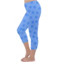 Dots With Points Light Blue Capri Winter Leggings  View2