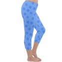 Dots With Points Light Blue Capri Winter Leggings  View3