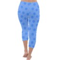 Dots With Points Light Blue Capri Winter Leggings  View4