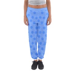 Dots With Points Light Blue Women s Jogger Sweatpants