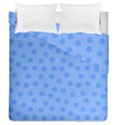 Dots With Points Light Blue Duvet Cover Double Side (Queen Size) View1