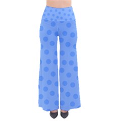 Dots With Points Light Blue So Vintage Palazzo Pants by AinigArt