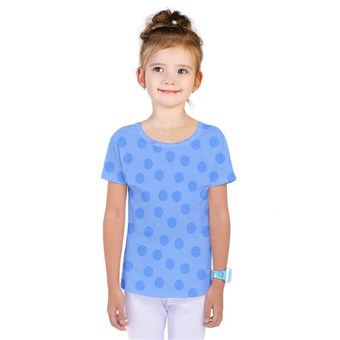 Dots With Points Light Blue Kids  One Piece Tee by AinigArt