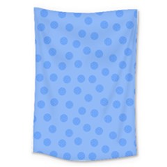 Dots With Points Light Blue Large Tapestry by AinigArt