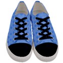 Dots With Points Light Blue Men s Low Top Canvas Sneakers View1