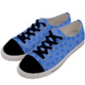 Dots With Points Light Blue Men s Low Top Canvas Sneakers View2