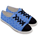 Dots With Points Light Blue Men s Low Top Canvas Sneakers View3