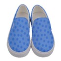 Dots With Points Light Blue Women s Canvas Slip Ons View1