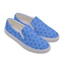 Dots With Points Light Blue Women s Canvas Slip Ons View3