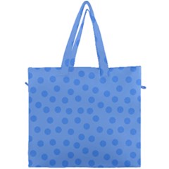 Dots With Points Light Blue Canvas Travel Bag by AinigArt