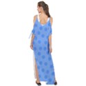 Dots With Points Light Blue Maxi Chiffon Cover Up Dress View2