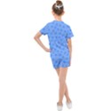 Dots With Points Light Blue Kids  Mesh Tee and Shorts Set View2