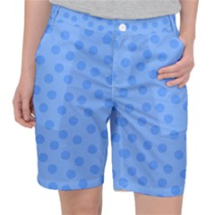 Dots With Points Light Blue Pocket Shorts by AinigArt