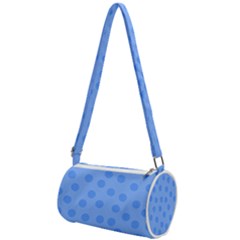 Dots With Points Light Blue Mini Cylinder Bag