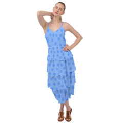 Dots With Points Light Blue Layered Bottom Dress by AinigArt