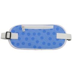 Dots With Points Light Blue Rounded Waist Pouch by AinigArt