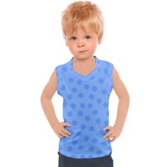 Dots With Points Light Blue Kids  Sport Tank Top