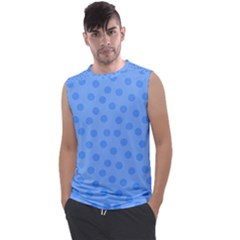 Dots With Points Light Blue Men s Regular Tank Top by AinigArt