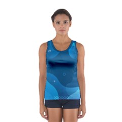 Abstract Classic Blue Background Sport Tank Top  by Vaneshart