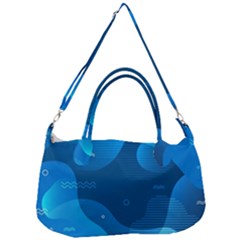 Abstract Classic Blue Background Removal Strap Handbag by Vaneshart