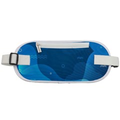 Abstract Classic Blue Background Rounded Waist Pouch