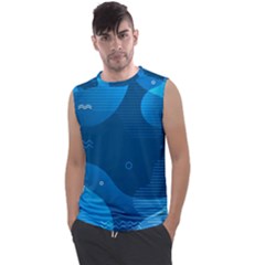 Abstract Classic Blue Background Men s Regular Tank Top