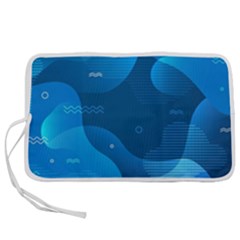 Abstract Classic Blue Background Pen Storage Case (l)