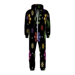 Embroidery Seamless Pattern With Flowers Hooded Jumpsuit (kids) by Vaneshart