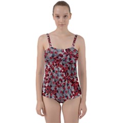 Covid 19 Twist Front Tankini Set