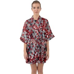 Covid 19 Half Sleeve Satin Kimono 