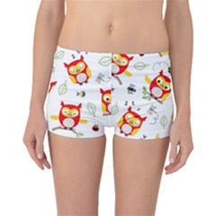 Seamless Pattern Vector Owl Cartoon With Bugs Boyleg Bikini Bottoms by Vaneshart