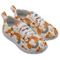 Cute Colorful Owl Cartoon Seamless Pattern Kids Athletic Shoes View3