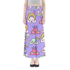 Cloud Seamless Pattern Full Length Maxi Skirt by Vaneshart