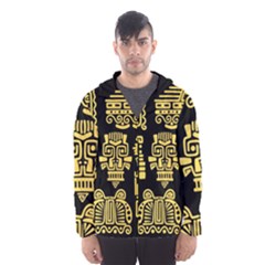 American Golden Ancient Totems Men s Hooded Windbreaker