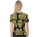 American Golden Ancient Totems V-Neck Sport Mesh Tee View2