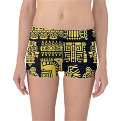 American Golden Ancient Totems Boyleg Bikini Bottoms by Vaneshart