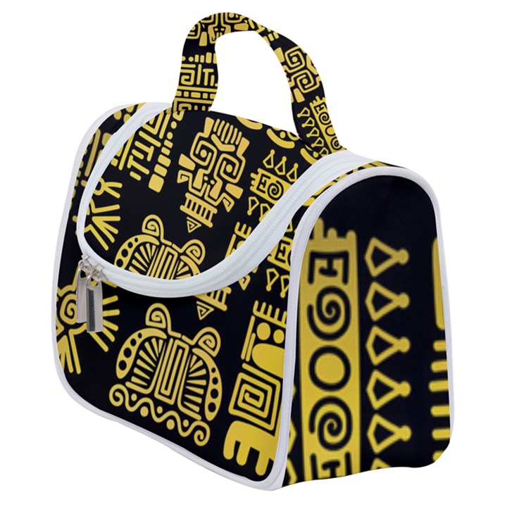 American Golden Ancient Totems Satchel Handbag