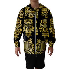 American Golden Ancient Totems Kids  Hooded Windbreaker by Vaneshart