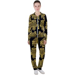 American Golden Ancient Totems Casual Jacket And Pants Set by Vaneshart