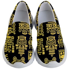 American Golden Ancient Totems Kids Lightweight Slip Ons by Vaneshart