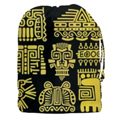 American Golden Ancient Totems Drawstring Pouch (3xl) by Vaneshart