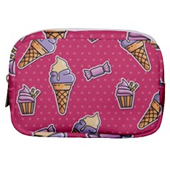 Seamless Pattern Patches With Ice Cream Make Up Pouch (small) by Vaneshart