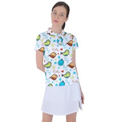 Birds Pattern Design Women s Polo Tee