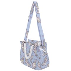 Pattern With Cute Unicorns Rope Handles Shoulder Strap Bag by Vaneshart